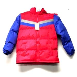 Operations warm- Kids coat- Red and blue Size: 10/13